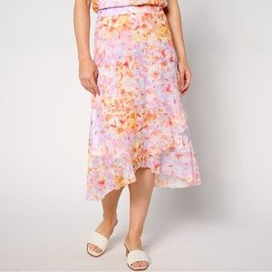 Isaac Mizrahi Live! Mesh Faux-Wrap Skirt, NWOT